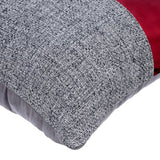 Red Light - Metallic Red Faux Leather Throw Pillow Cover