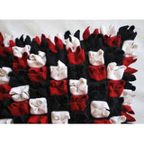 Red N Black Blossom - Red & Black Felt Decorative Euro Sham