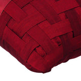 Red N Half - Red Art Silk Decorative Euro Sham