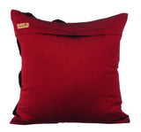 Red N Half - Red Art Silk Throw Pillow Cover