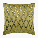 Rhinestone Jaal - Sage Green Velvet Decorative Euro Sham