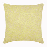 Rosy Yellow - Lemon Yellow Art Silk Decorative Euro Sham