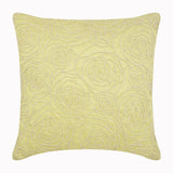 Rosy Yellow - Lemon Yellow Art Silk Decorative Euro Sham