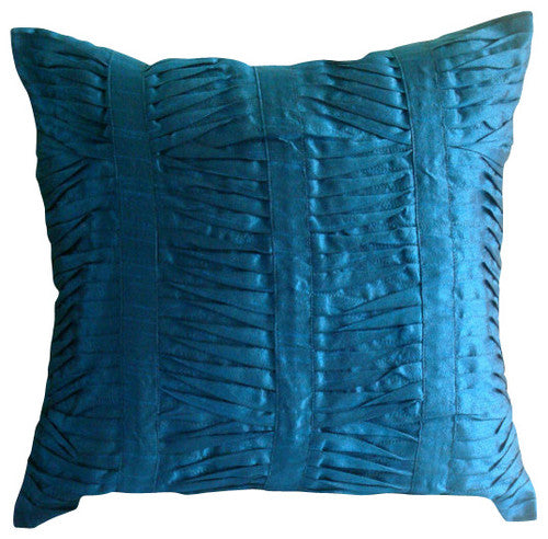 Royal Peacock Green - Royal Peacock Green Art Silk Throw Cushion Cover
