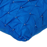Royal Blue Texture - Royal Blue Taffeta Decorative Euro Sham