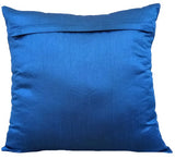 Aladdin - Navy Blue Art Silk Throw Pillow Cover