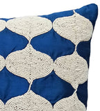 Royal Blue Tops Lattice Trellis Throw Pillow Cover