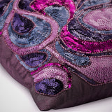 Royal Obsession - Pink & Purple Art Silk Throw Pillow Cover