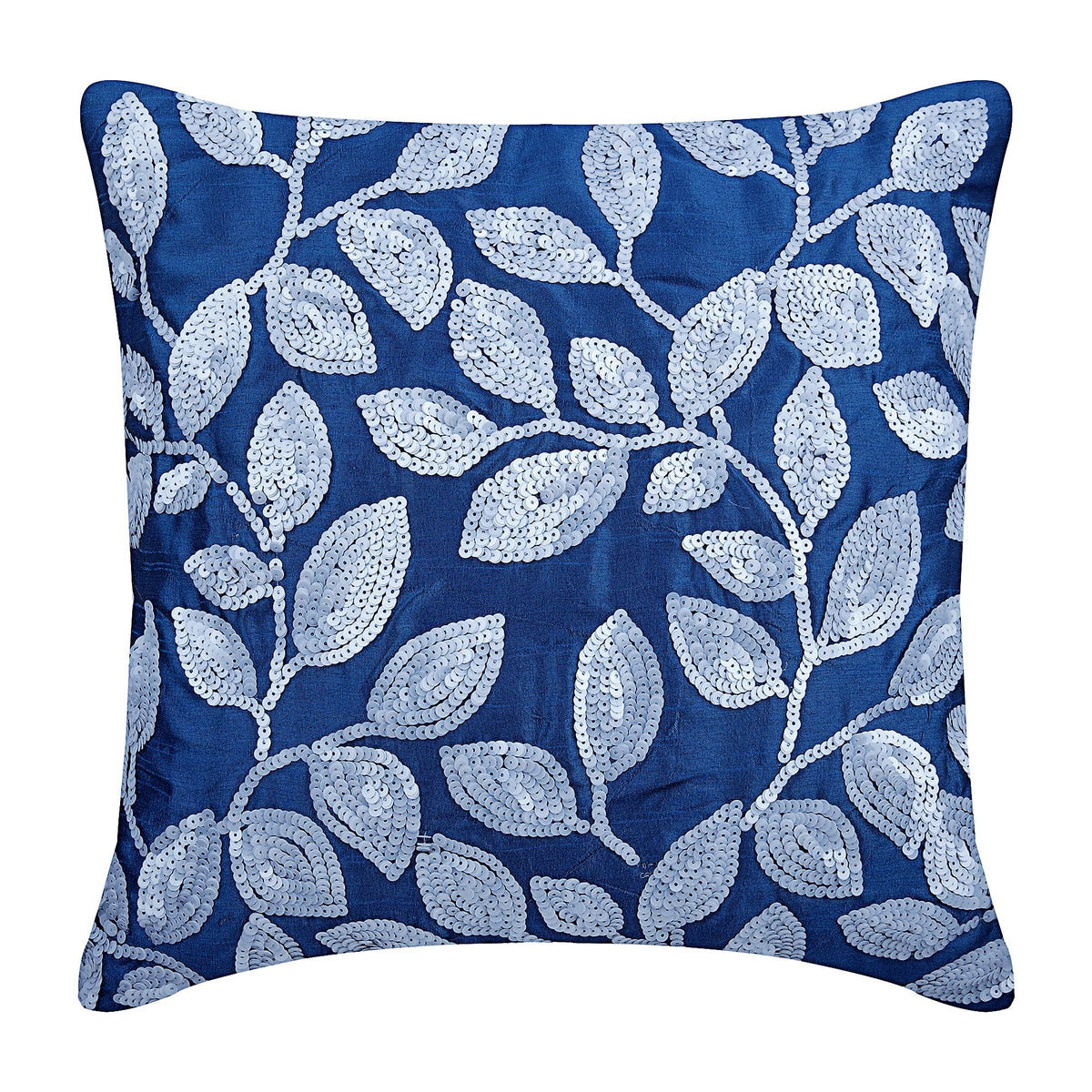 Royal Song - Royal Blue Art Silk Decorative Euro Sham