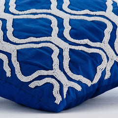 Royal Tartan - Royal Blue Art Silk Throw Pillow Cover