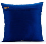 Royal Tartan - Royal Blue Art Silk Throw Pillow Cover