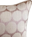 Running In Circles - Beige Jacquard Silk Decorative Euro Sham