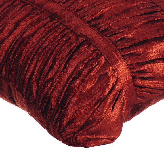 Rust Beauty - Rust Velvet Throw Pillow Cover