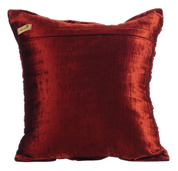 Rust Beauty - Rust Velvet Throw Pillow Cover