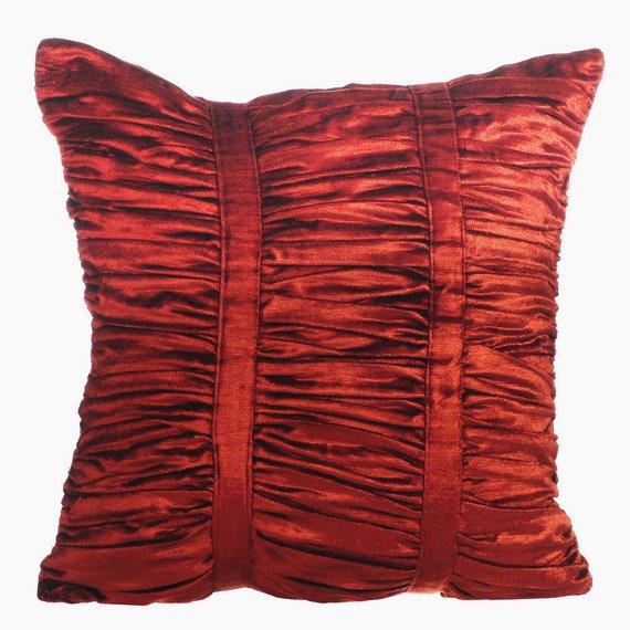 Rust Beauty - Rust Velvet Throw Pillow Cover