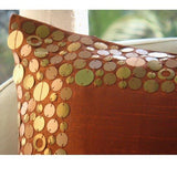 Rust Glamor - Rust Art Silk Decorative Euro Sham