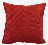 Red No Limits No Lines - Red Faux Suede Decorative Euro Sham
