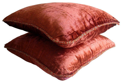 Rust Shimmer Decorative Euro Sham