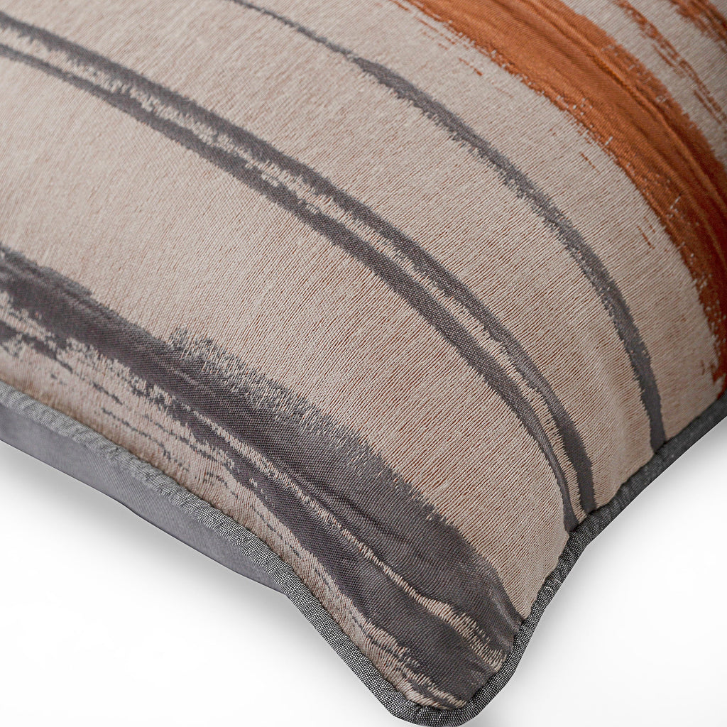 Rustic Martini - Rust Jacquard Silk Decorative Euro Sham