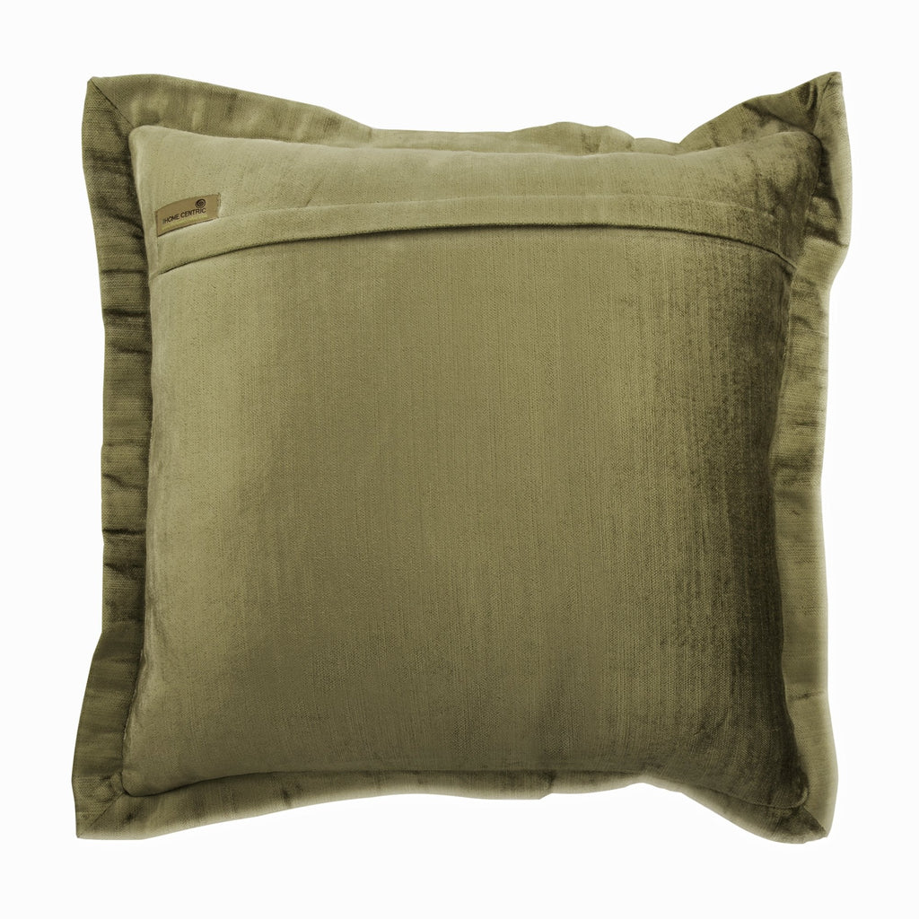 Sage Green Crystal Palace - Sage Green Velvet Decorative Euro Sham