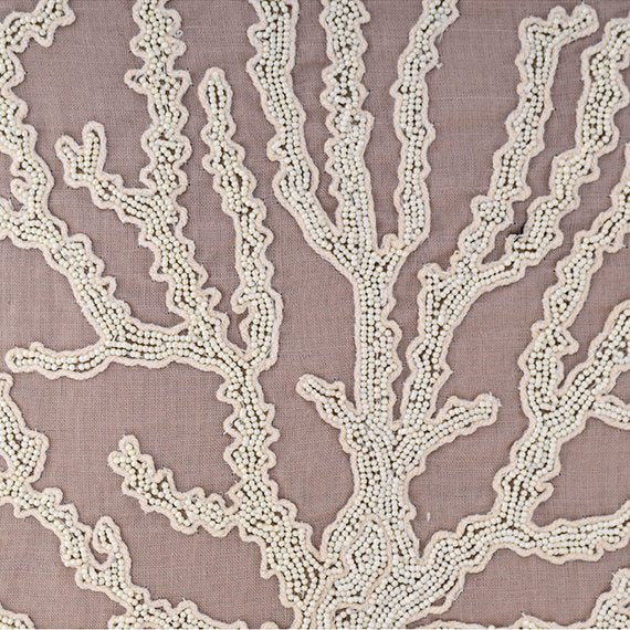 Sea Shrub - Mocha Cotton Linen Decorative Euro Sham