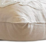 Sea Squid - Mocha Cotton Linen Throw Pillow Cover