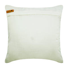 Shades Of Glory - Beige & Ivory Art Silk Throw Pillow Cover