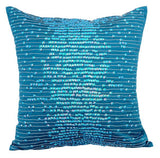 Shimmer Shine - Blue Taffeta Decorative Euro Sham