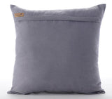 Silent Night - Gray Faux Leather Throw Pillow Cover