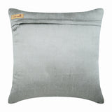 Silver Bands Beaded Throw Pillow Cover