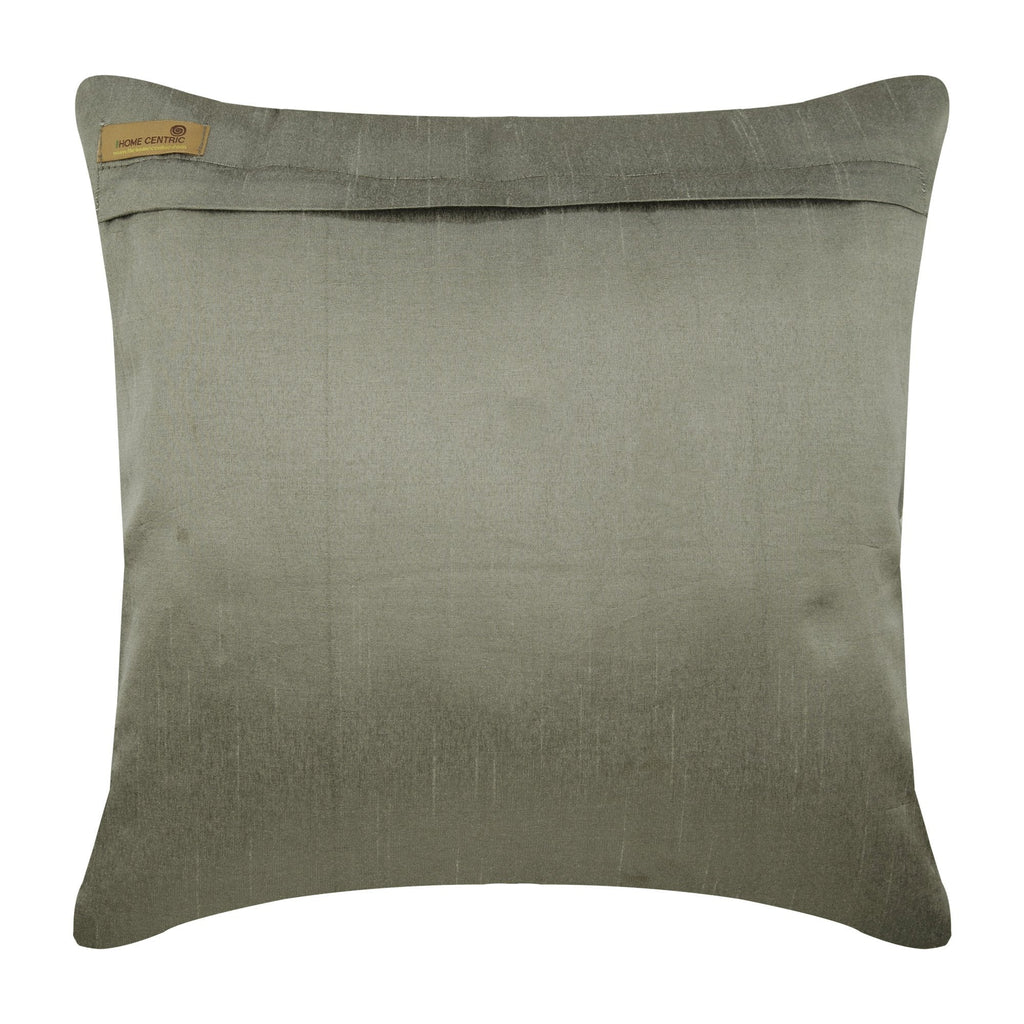 Silver Center - Silver Art Silk Decorative Euro Sham