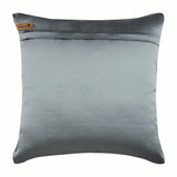 Silver Checkered - Silver Taffeta Throw Pillow Cover