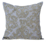 Silver Forever - Silver Art Silk Decorative Euro Sham