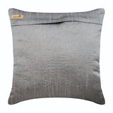 Silver Gold Damask - Silver Art Silk Throw Pillow Cover