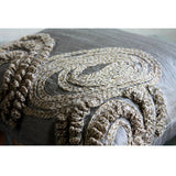 Silver Jute - Silver Art Silk Decorative Euro Sham
