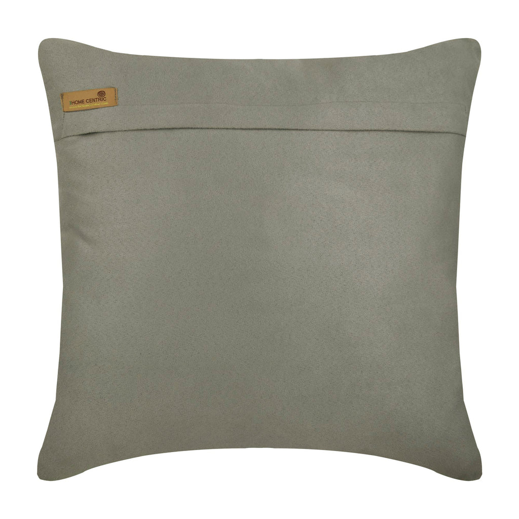 Silver Leather Strokes - Silver Faux Leather Throw Pillow Cover