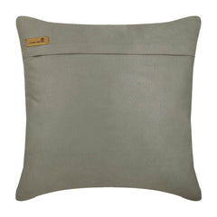 Silver Leather Strokes - Silver Faux Leather Throw Pillow Cover