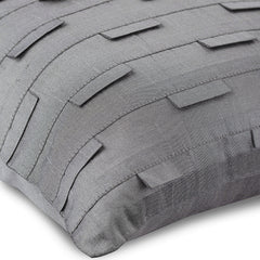 Silver Ocean - Silver Art Silk Throw Pillow Cover