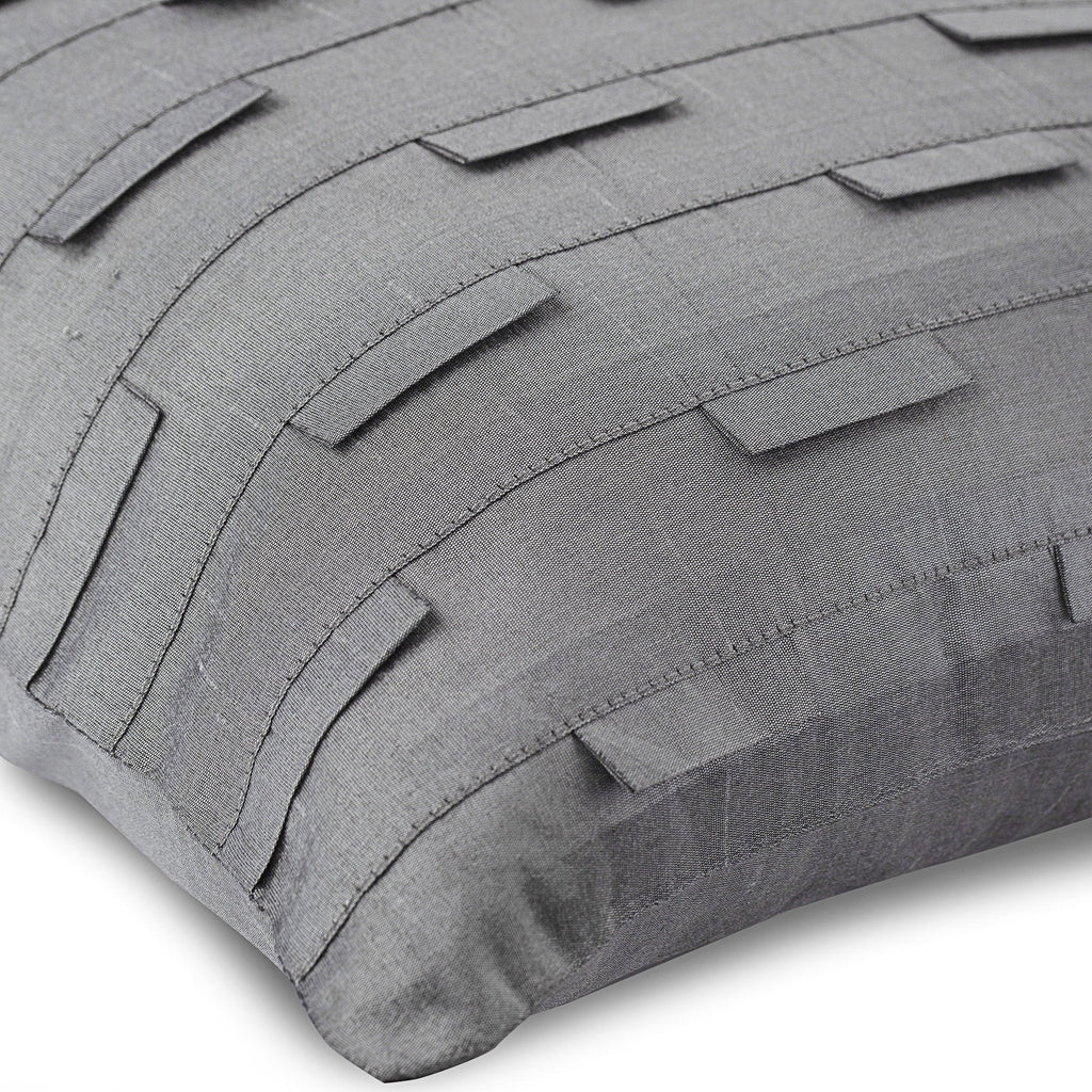 Silver Ocean - Silver Art Silk Decorative Euro Sham