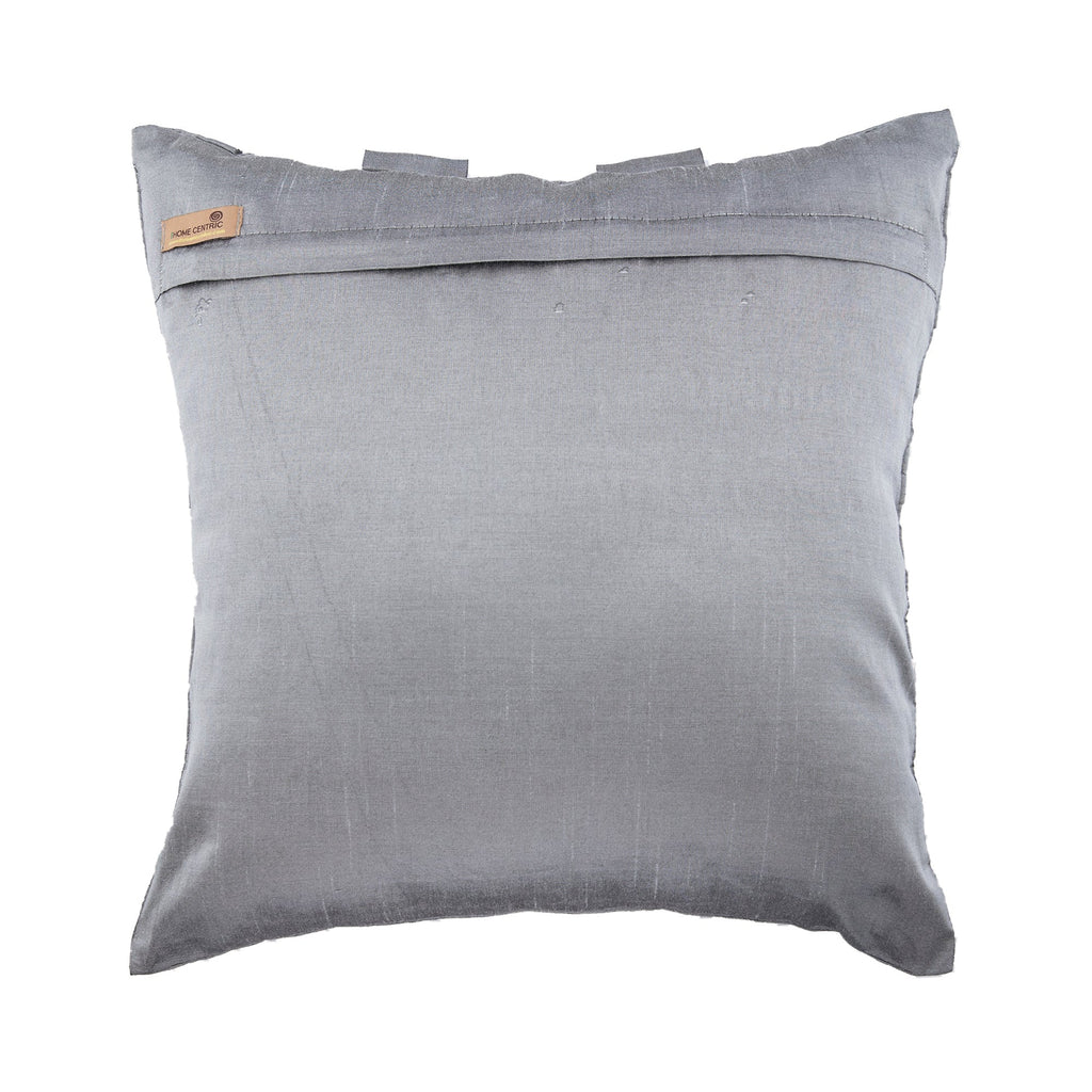 Silver Ocean - Silver Art Silk Throw Pillow Cover