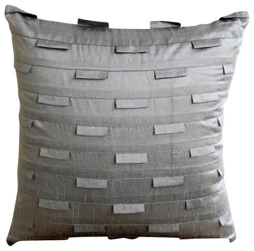 Plum Ocean - Plum Art Silk Decorative Euro Sham