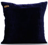 Silver Periwinkle - Navy Blue Velvet Throw Pillow Cover