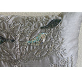 Silver Pigeons Silk Throw Pillow Cover