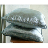 Silver Shimmer - Silver Velvet Decorative Euro Sham