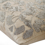 Silver Tulips - Silver Velvet Decorative Euro Sham
