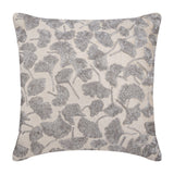 Silver Tulips - Silver Velvet Decorative Euro Sham