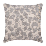 Silver Tulips - Silver Velvet Decorative Euro Sham