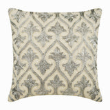 Silver Twinkles - Beige Linen Decorative Euro Sham