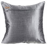 Silveratti - Silver Art Silk Throw Pillow Cover