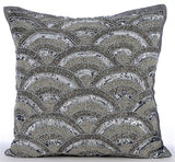 Silveratti - Silver Art Silk Decorative Euro Sham